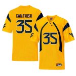 Men's West Virginia Mountaineers NCAA #35 Nick Kwiatkoski Yellow Authentic Nike Retro Stitched College Football Jersey TZ15D30LJ